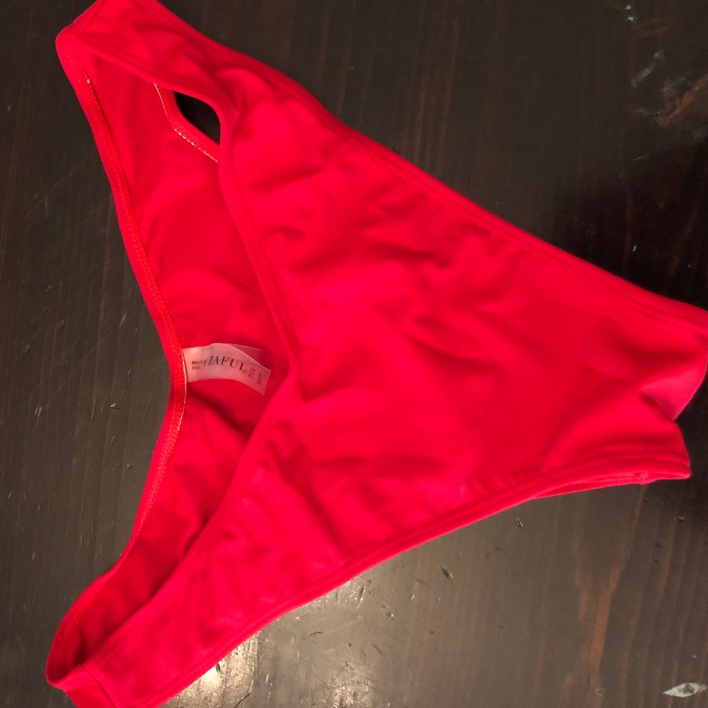 Red Bikini Bottoms - Zaful - Never worn, size 6